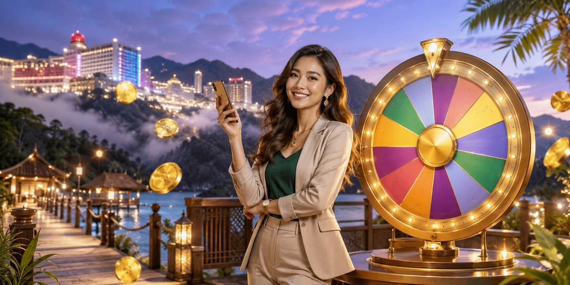 Suasana cabutan bertuah jackpot sempena Hari Raya di Genting Highlands melalui platform spinngo